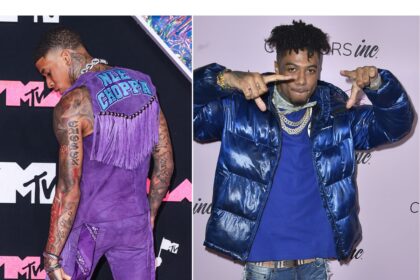 NLE Choppa Trolls Blueface With Fake Chrisean Rock Face Tattoo