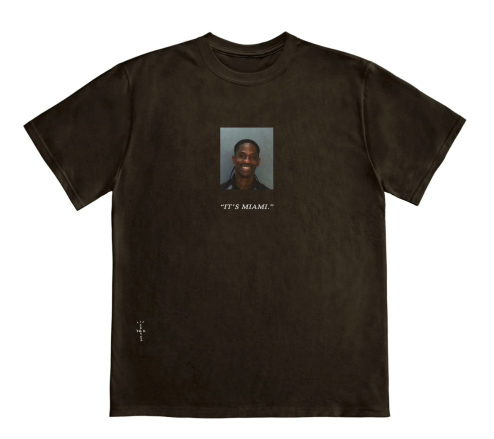 Travis Scott Exploits Arrest With "It's Miami" Mugshot Merch