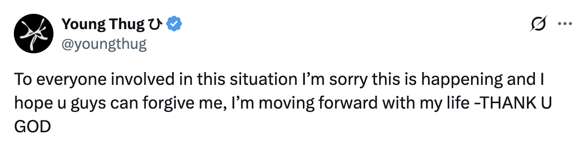 Young Thug Pleads For Forgiveness Following Viral Phone Call Controversy