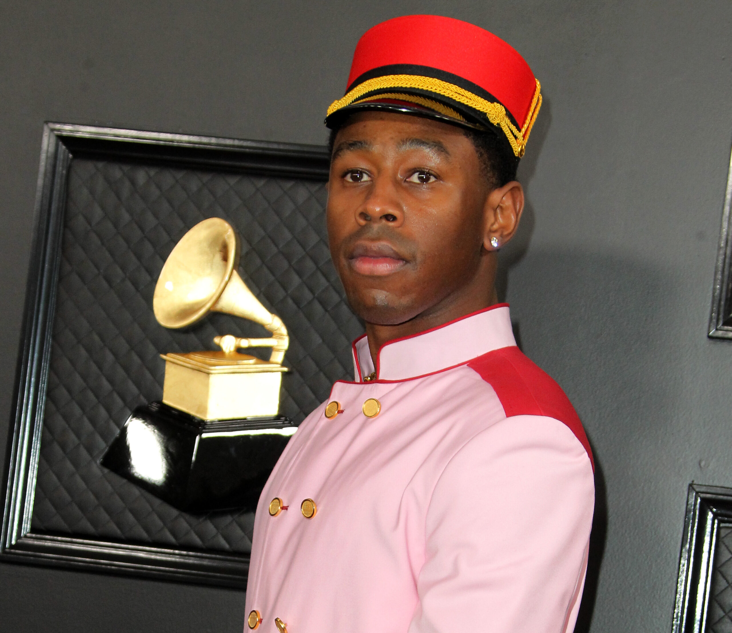 Do you like it? Tyler The Creator rocks leopard hair on the Grammys red  carpet. #TylerTheCreator #Grammys