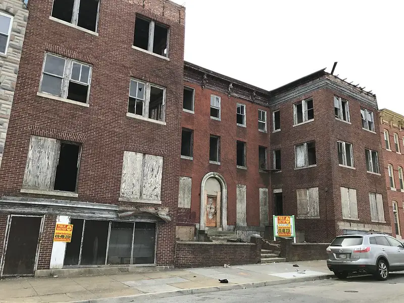 Former apartment building, 1217 E. Preston Street, Baltimore, MD 21202