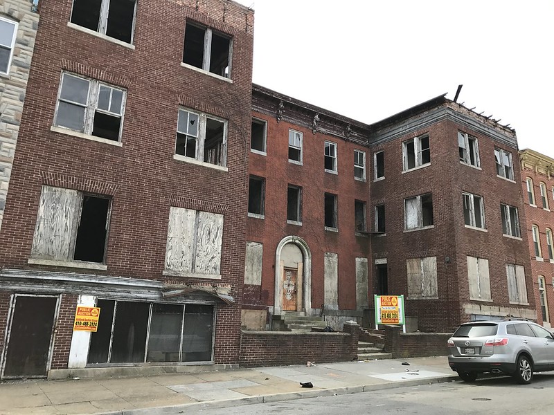 Former apartment building, 1217 E. Preston Street, Baltimore, MD 21202