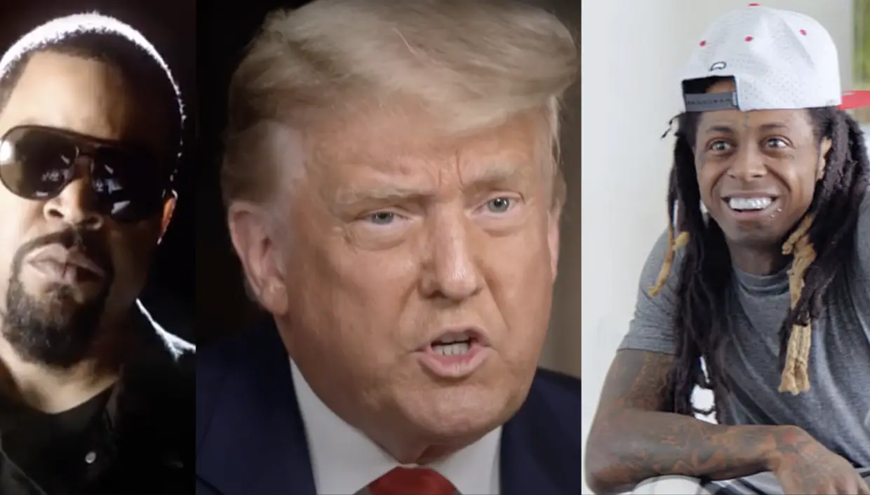 Donald Trump With Ice Cube and Lil Wayne