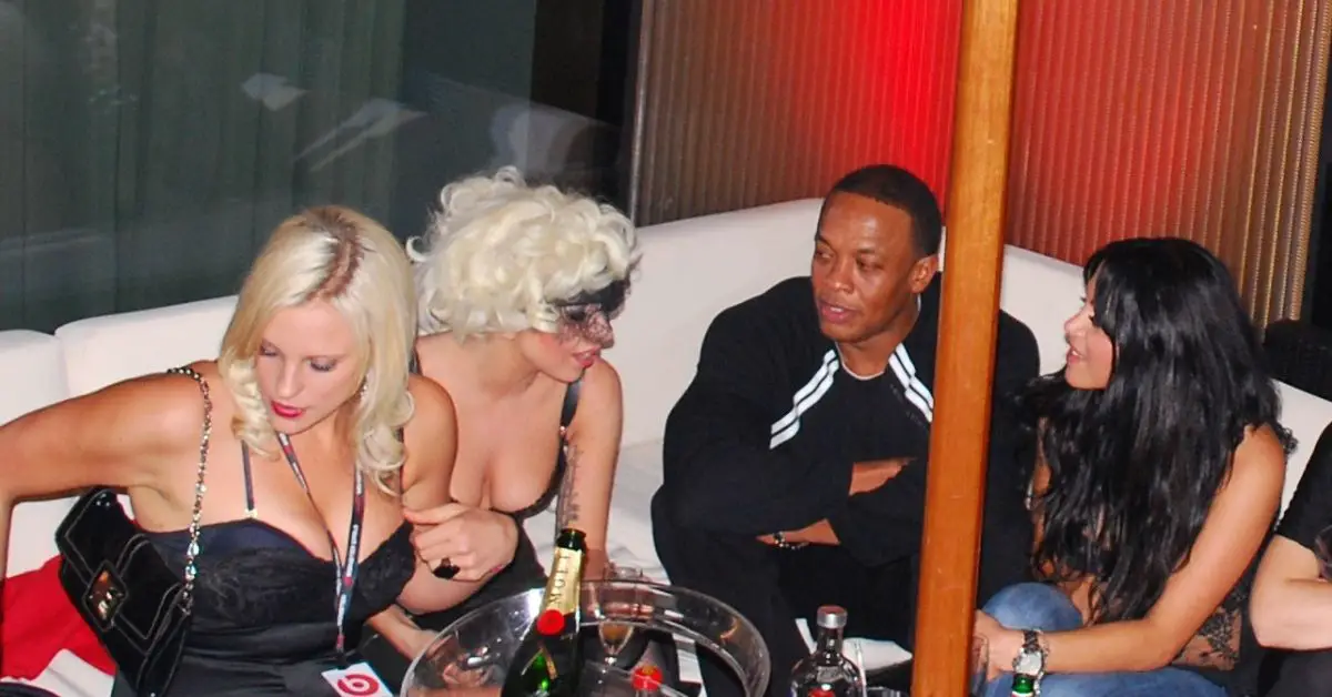 Dr. Dre at a party with Lady Gaga
