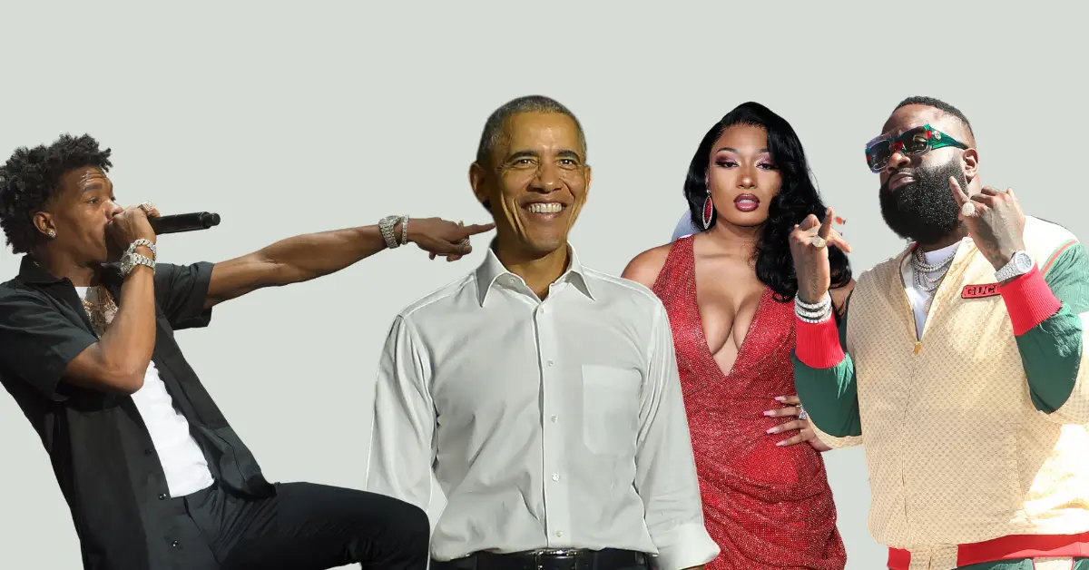 lil baby, barack obama, megan thee stallion and rick ross