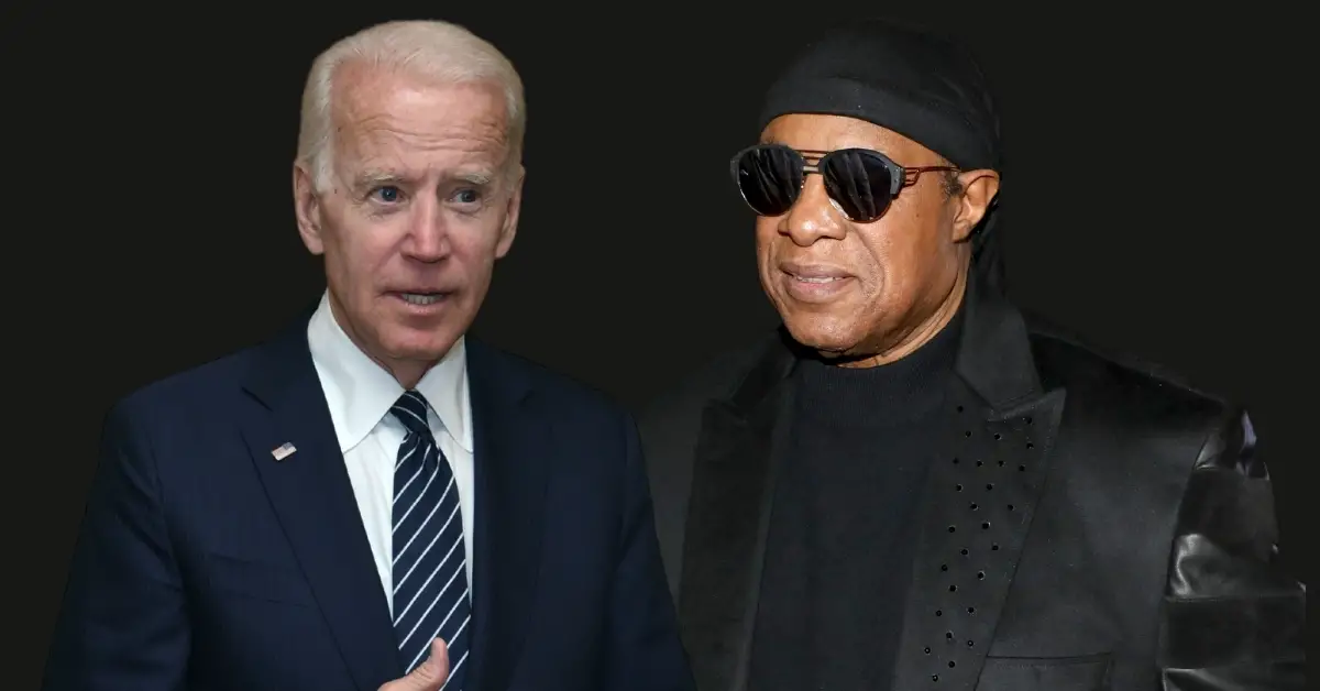 Joe Biden and Stevie Wonder