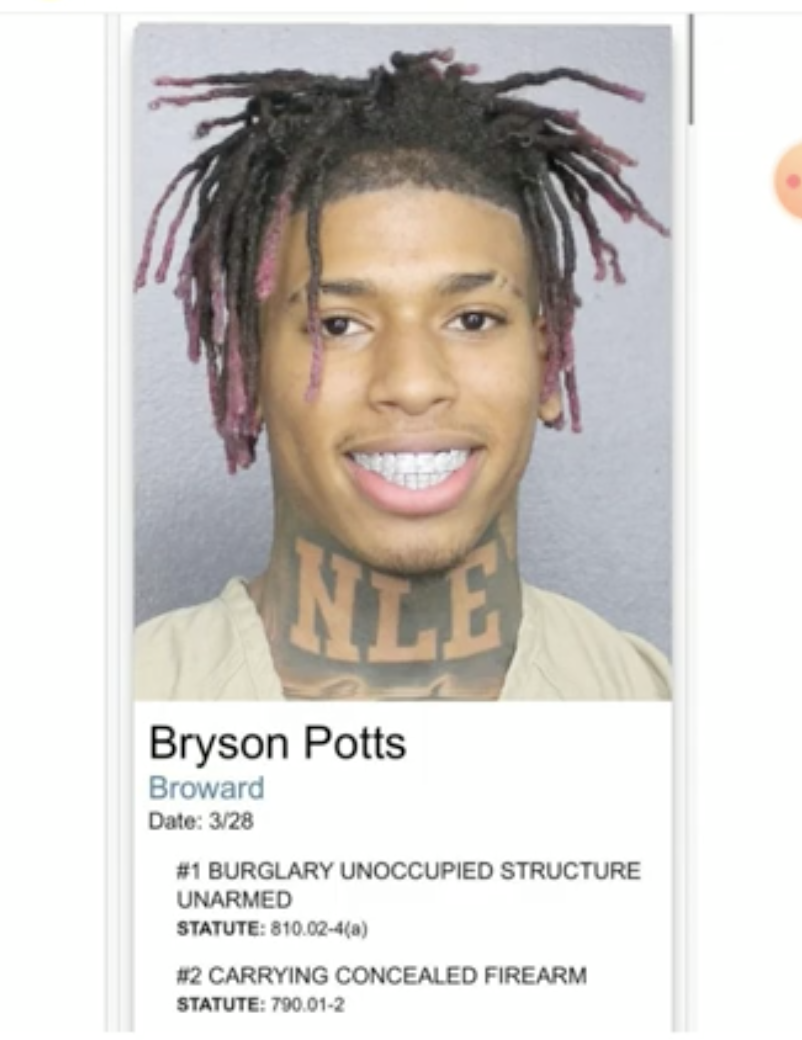 NLE Choppa Mugshot