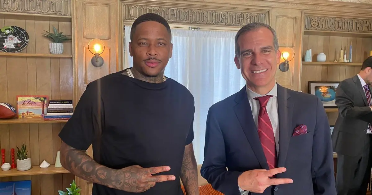 YG Honored At Mayor Of Los Angeles' House