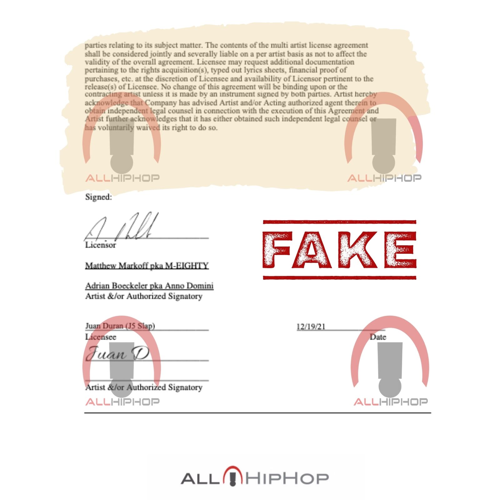 M80 Provides Fake Contract For Fake Snoop Dogg Song "Police"