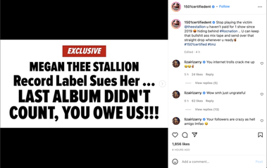 Megan Thee Stallion Calls Carl Crawford a Powder Head” and He