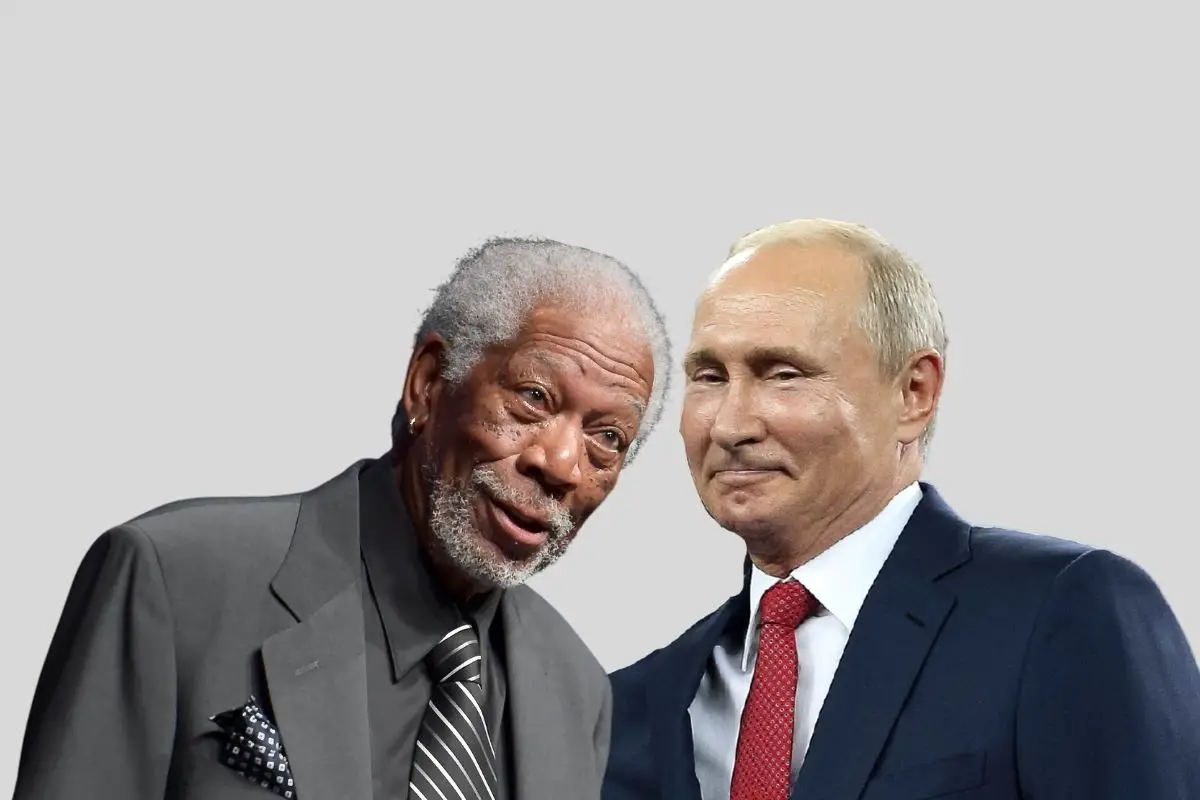 Morgan Freeman and Vladimir Putin