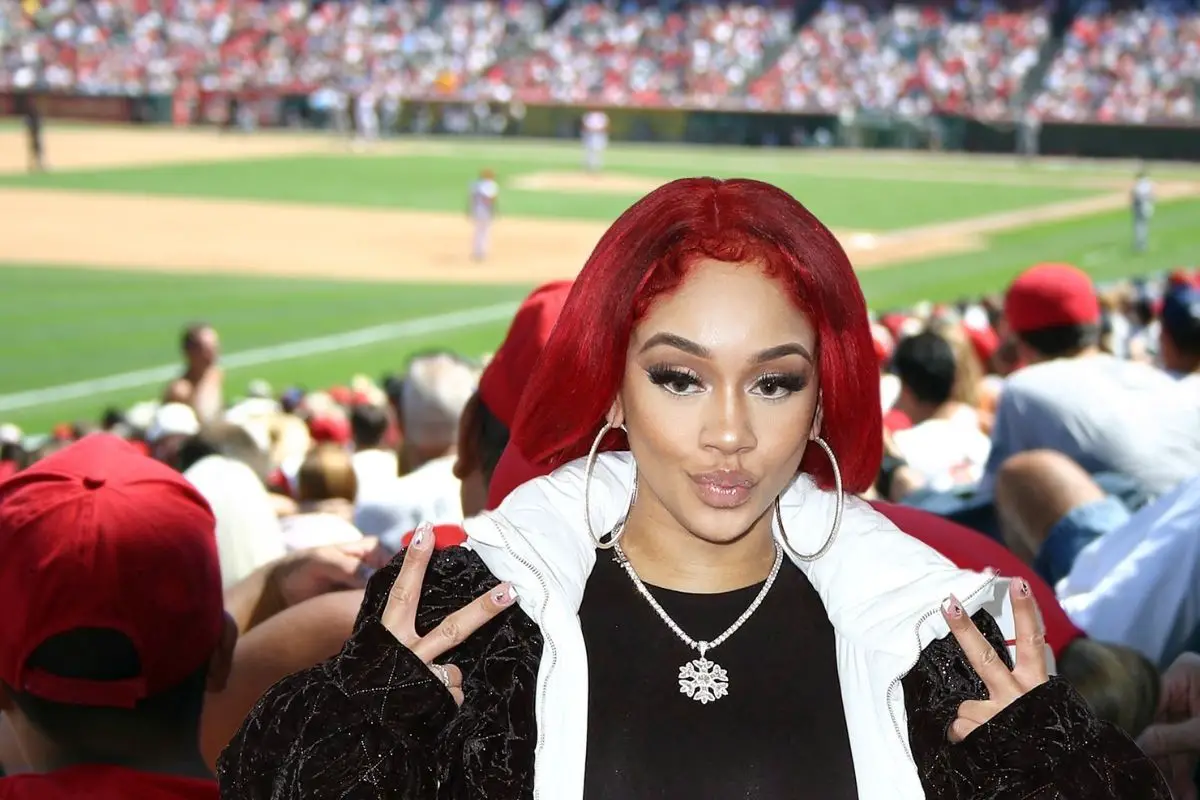 Saweetie Throws First Pitch At Dodgers' Game #Saweetie