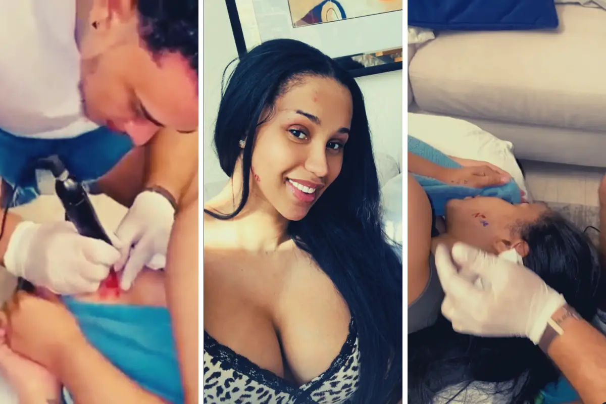 Cardi B gets her first face tattoo