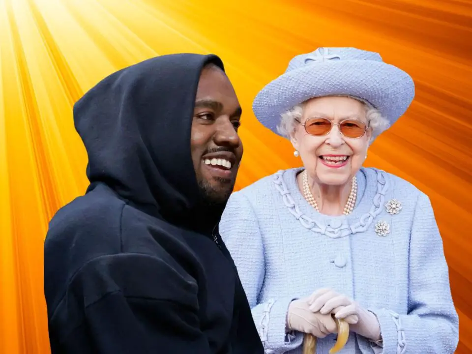 Kanye West and Queen Elizabeth II