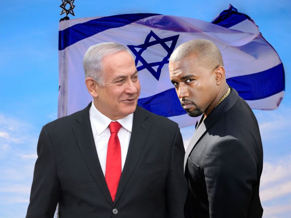 Israeli Prime Minister Benjamin Netanyahu and Kanye West