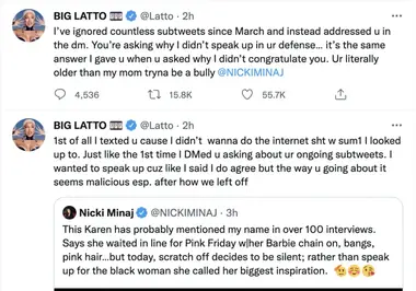 Nicki Minaj and Latto Beef Erupts on Twitter - XXL