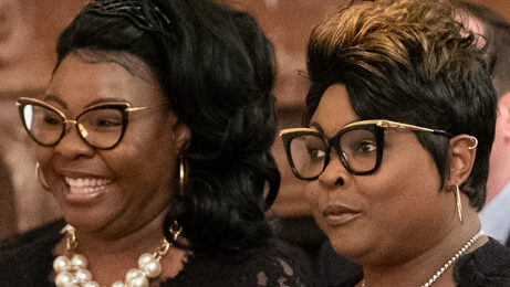 Counselor to the President Kellyanne Conway speaks with social media personalities and live-stream video bloggers Diamond and Silk (Lynette Hardaway and Rochelle Richardson) Thursday, July 11, 2019, during the Presidential Social Media Summit in the East Room of the White House. (Official White House Photo by Andrea Hanks)