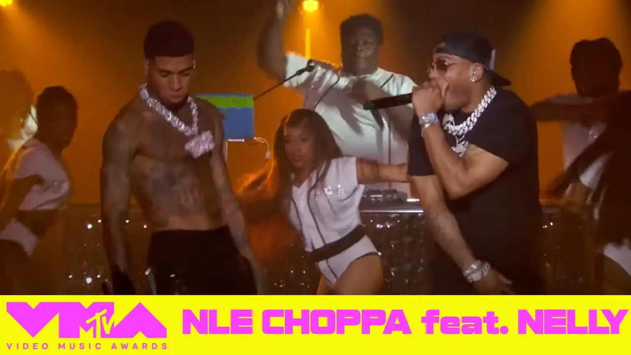 Nelly Joins NLE Choppa On Stage At The 2023 MTV VMAs