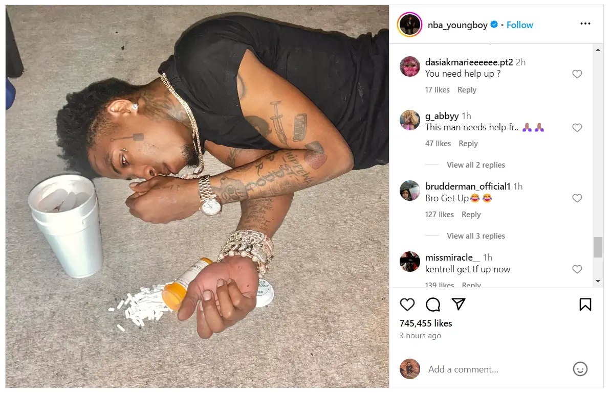 NBA Youngboy Surrounded By Pills