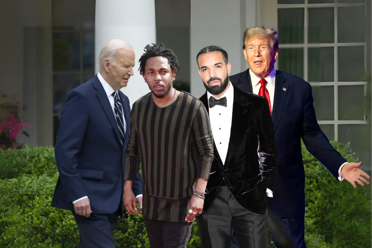 Joe Biden, Kendrick Lamar, Drake and Donald Trump