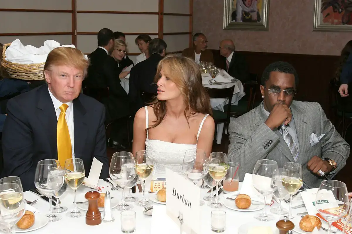 Donald Trump, Melania Trump and Sean Diddy Combs