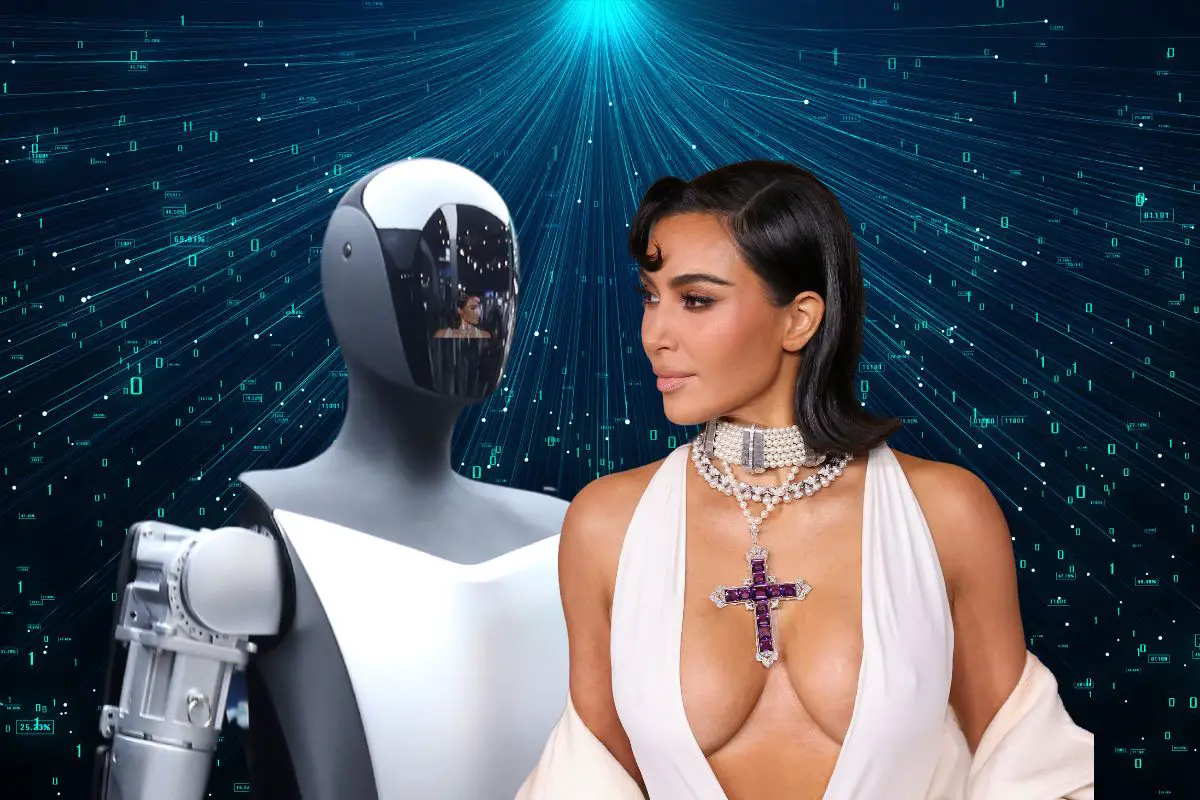 Kim Kardashian With Tesla Robot Optimus