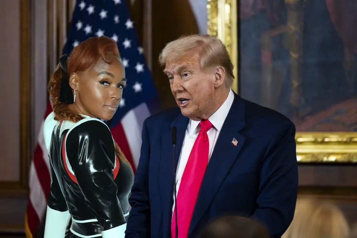 Janelle Monae and President Donald Trump