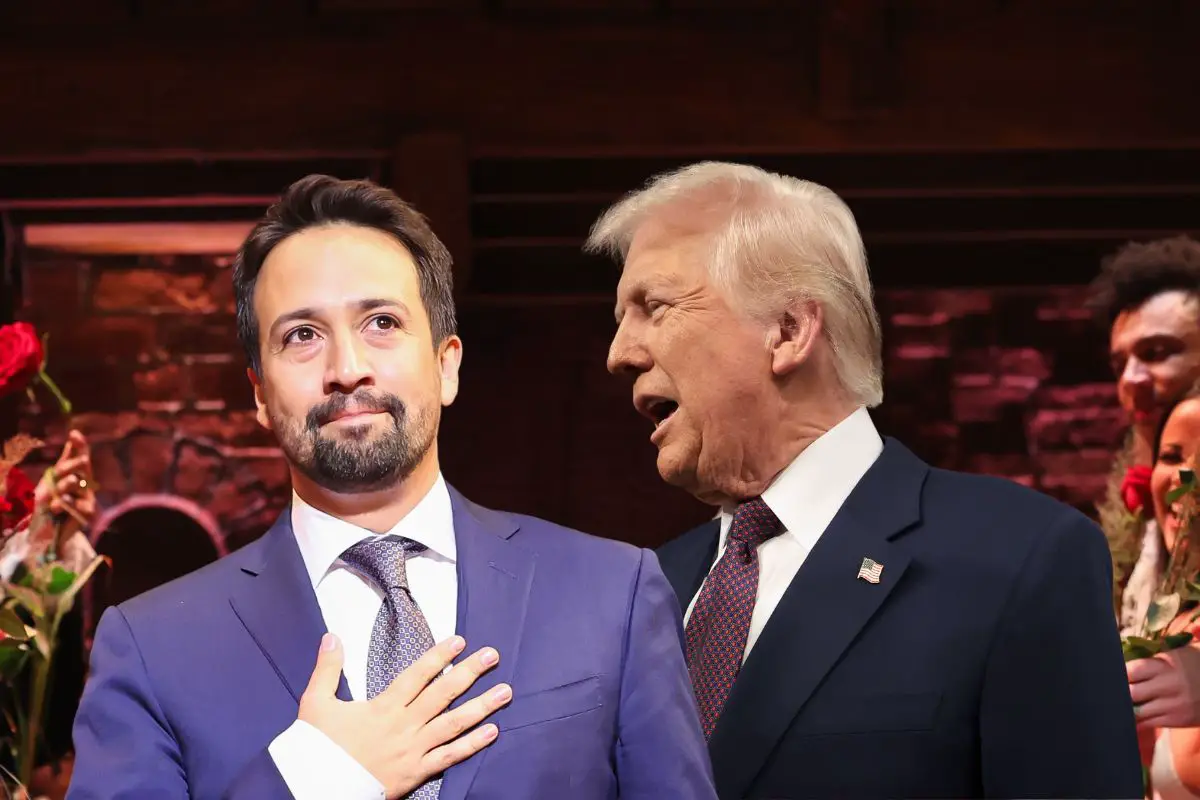 Lin-Manuel Miranda and President Donald Trump