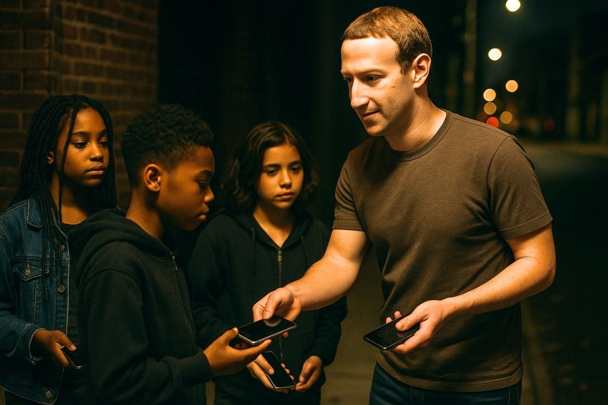 Mark Zuckerberg Dealing Phones