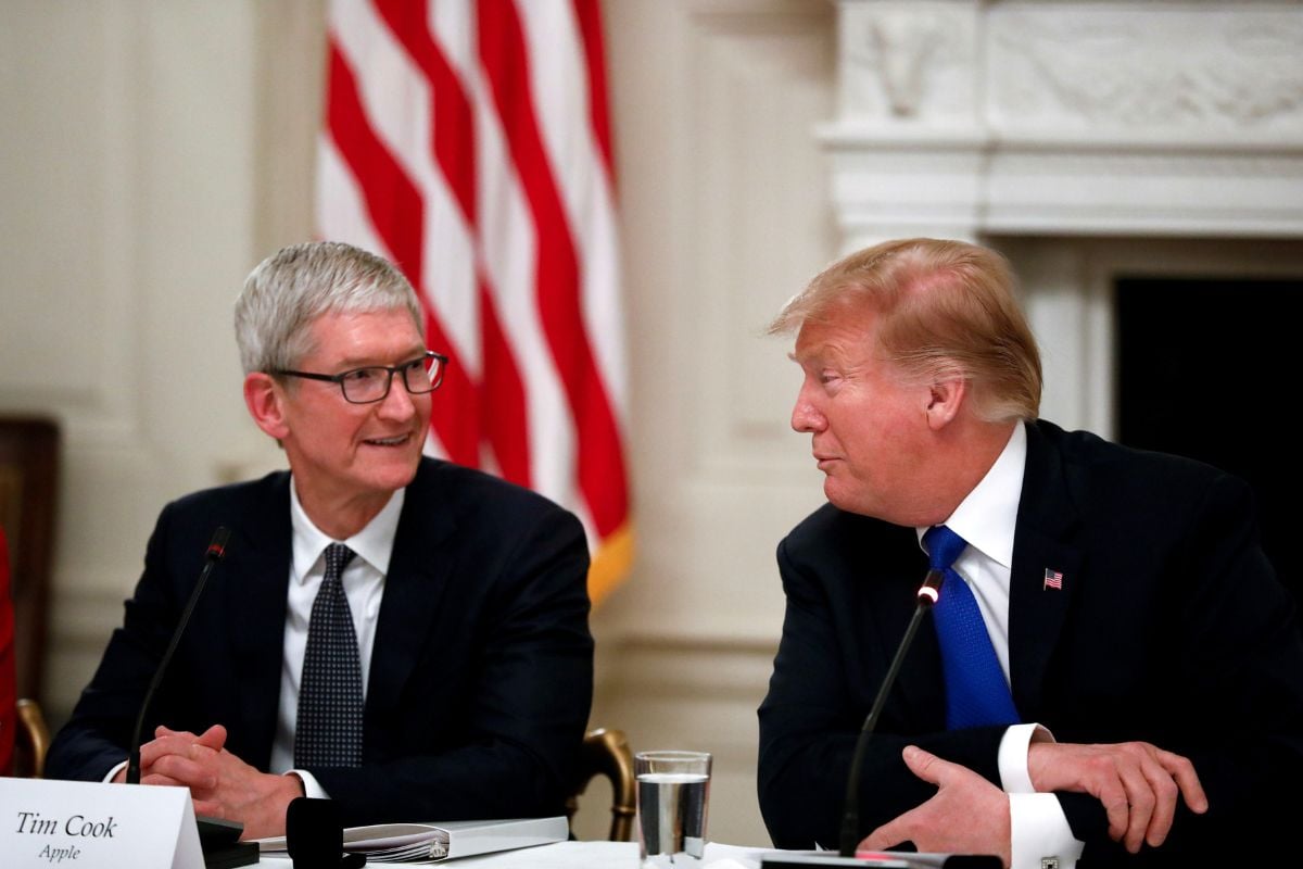 Tim Cook and Donald Trump